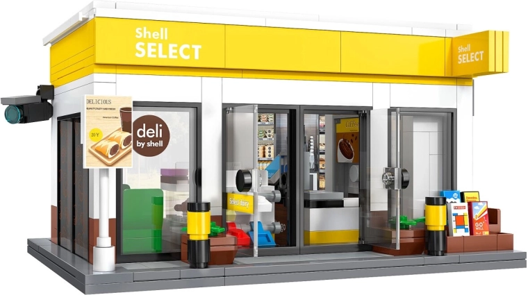 Maquette CaDA Shell Select de station-service à l’échelle 1:30