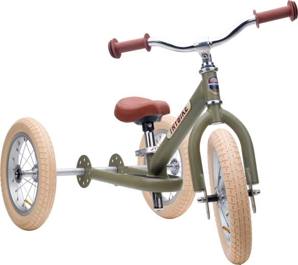 Trybike draisienne 2-en-1 (tricycle/draisienne) vert mat