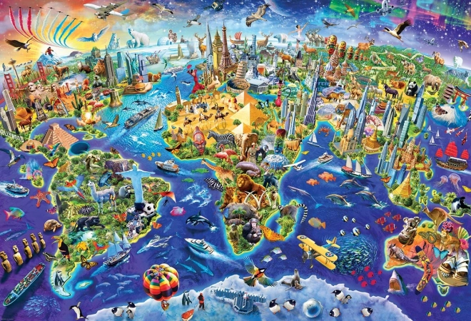 Puzzle Monde fou 2000 pièces EUROGRAPHICS
