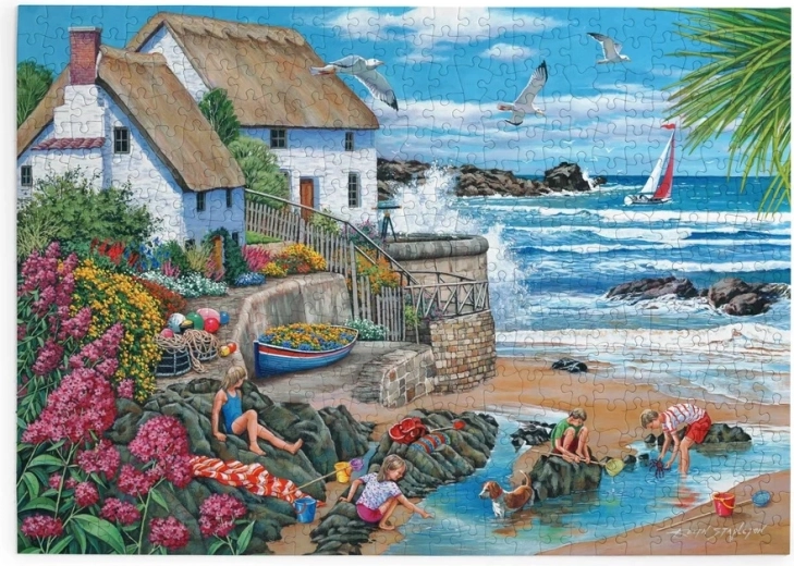 Puzzle House of Puzzles Maisons sur la côte, 500 grandes pièces