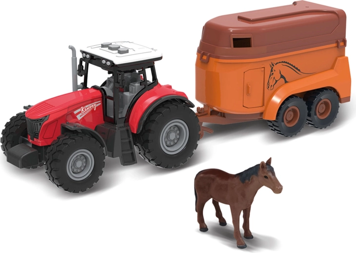 Tracteur avec remorque pour cheval avec effets lumineux et sonores