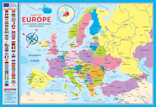 EUROGRAPHICS puzzle carte de l’Europe 200 pièces