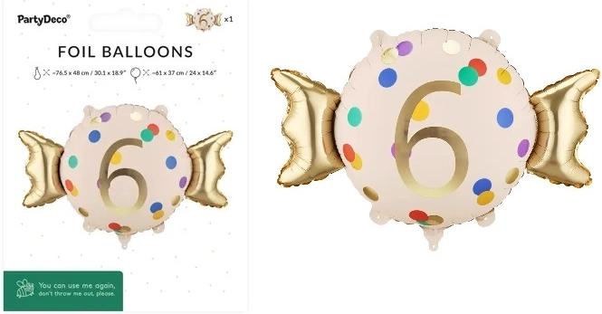 Ballon en aluminium Bonbon 61 × 37 cm, assortiment de couleurs