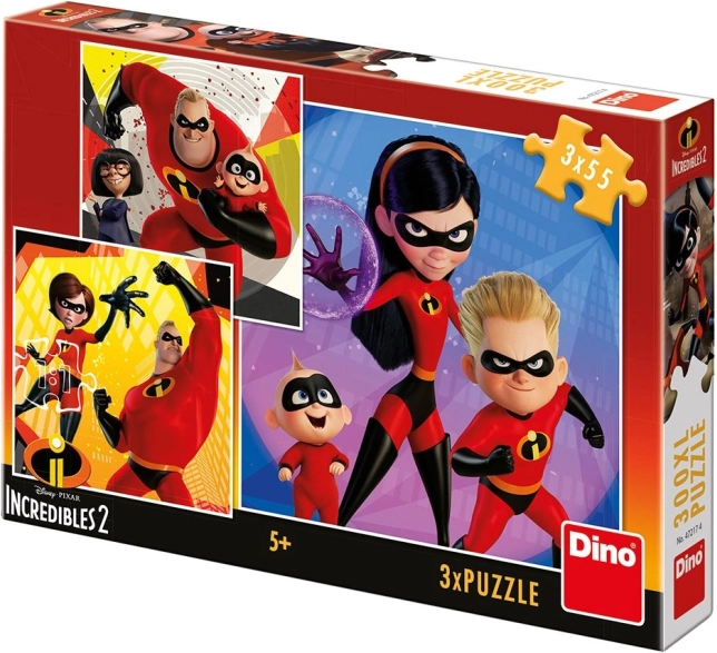 Puzzle Les Indestructibles 2 : Héros 3x55 pièces