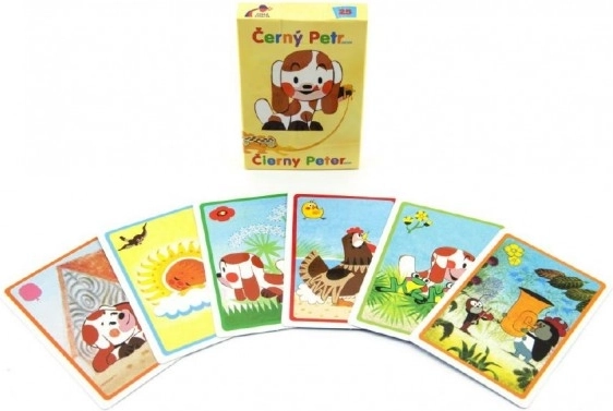 Jeu de société Černý Petr – Chiot, cartes dans une boîte en papier