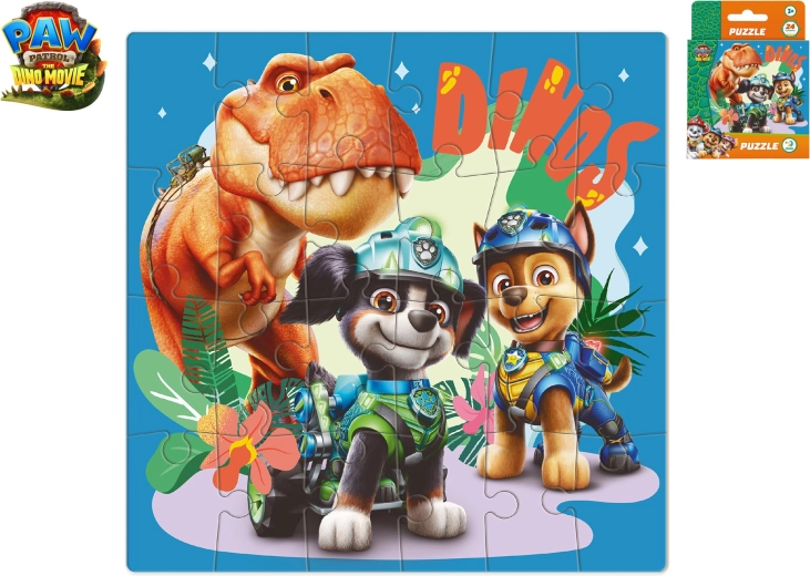 Puzzle Paw Patrol: The Dino Movie avec T-Rex Timmy, 24 pièces