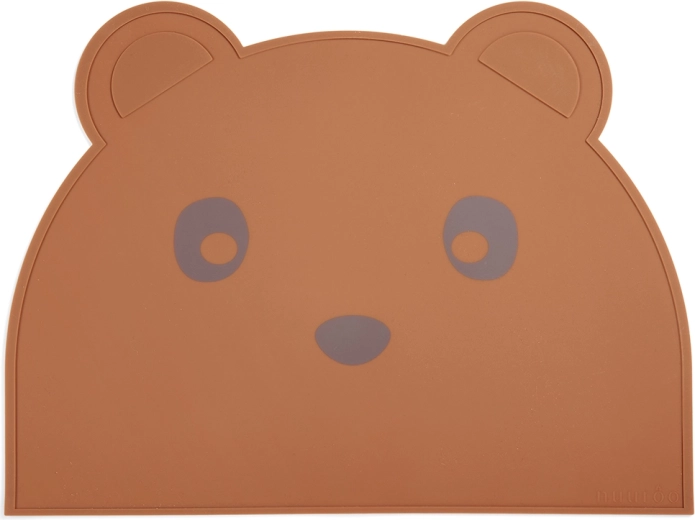 Set de table en silicone NuuRoo Ester caramel