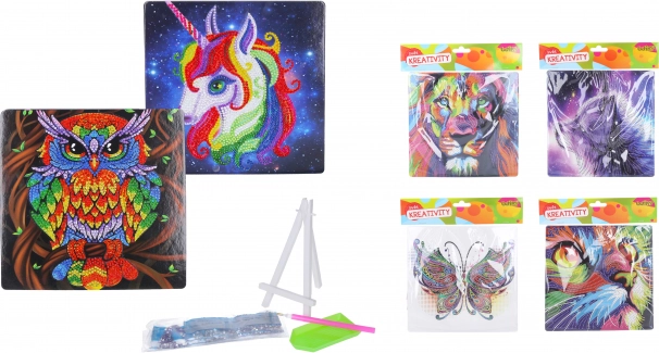 Kit de peinture diamant avec support 20 x 20 cm