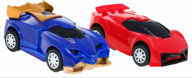 Piste de course de 7 mètres pour enfants de 3 à 8 ans + fonction de réglage de la vitesse + 2 petites voitures + lumières