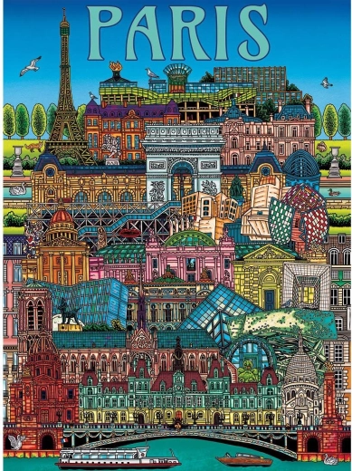 Puzzle Gibsons vue sur Paris 500 pièces