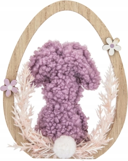 Décoration Boucle lapin dans un œuf violet