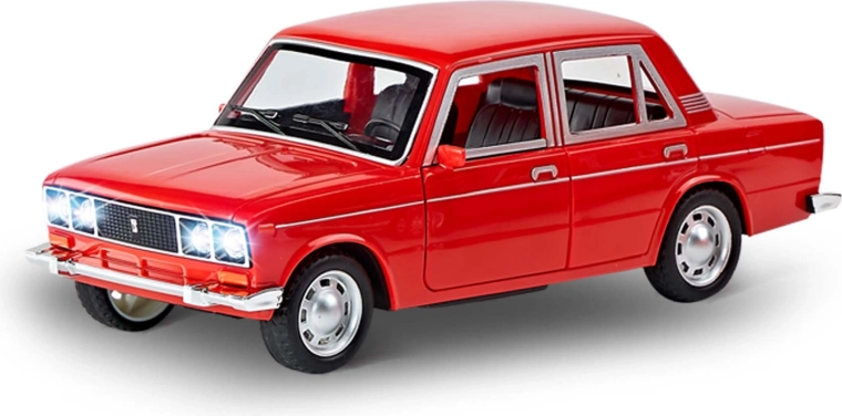 Petite voiture rouge à friction avec lumière et son