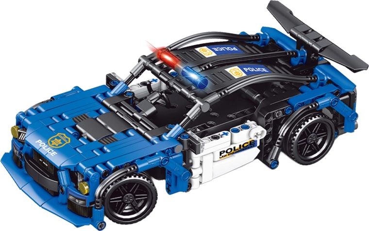 Kit de construction d’une voiture de police RC radiocommandée de 24,5 cm