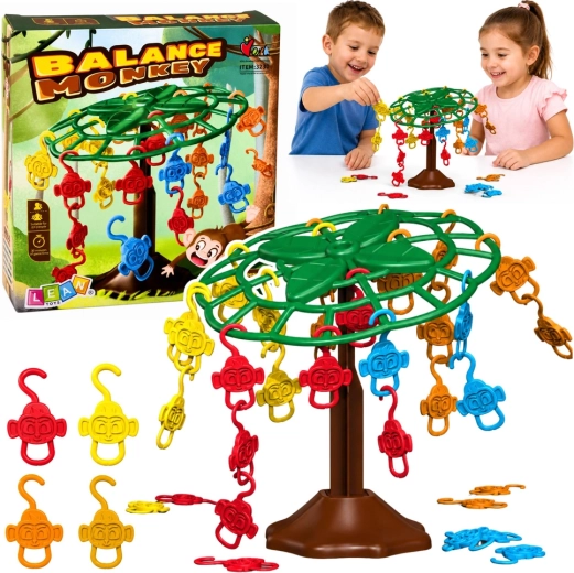 Balance Monkey – jeu familial d’équilibre avec des singes sur un arbre