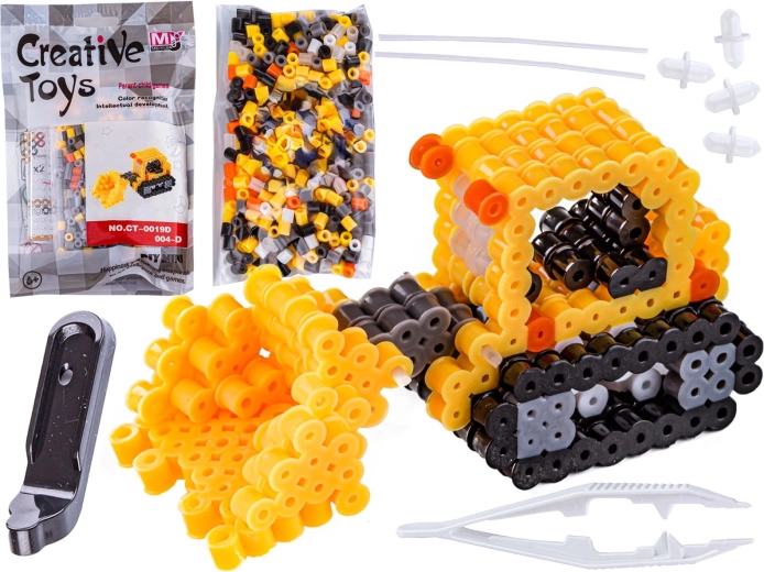 Perles à repasser 3D bulldozer en sachet