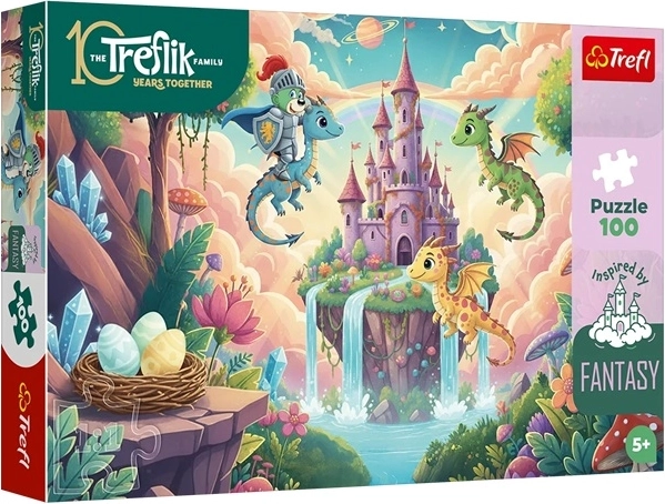 Puzzle Trefl 100 pièces – Chevalier Treflík dans un monde fantastique