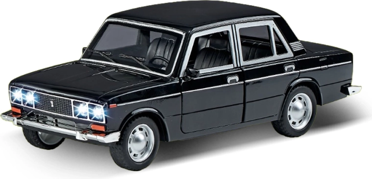 Petite voiture noire avec son et lumière 18 cm