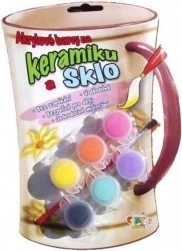 Peintures acryliques pour céramique, verre et pierres - set de 6 pièces