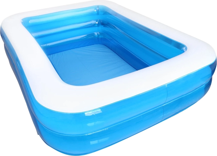 Piscine gonflable rectangulaire 262 × 175 × 51 cm – turquoise avec bord blanc