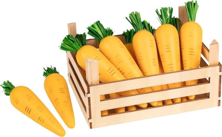 Carottes dans une caisse en bois (10 pcs)