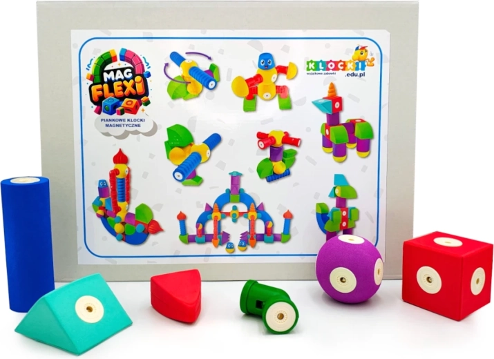 Jeu de construction en mousse magnétique MAGFLEXI – 100 pièces