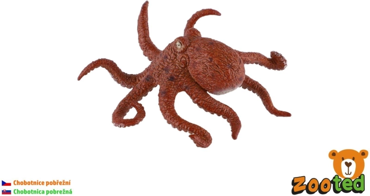 Figurine en plastique de poulpe côtier 8 cm