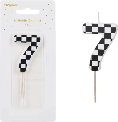 Bougie d’anniversaire chiffre 7 5,5 cm mix – 1 pièce