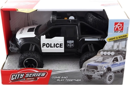 Voiture de police avec piles et inertie