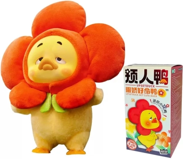 Figurine de collection en peluche Upset Duck Act Cute Duck Series en blind box - 1 pièce