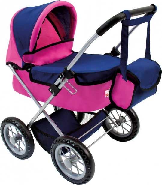 Bino poussette pour poupées avec sac – rose et bleu