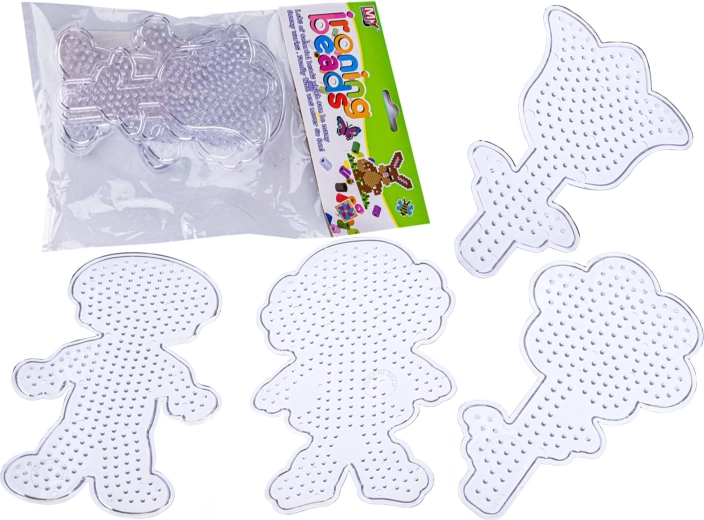 Gabarits pour perles à repasser – personnages et fleurs (4 modèles)
