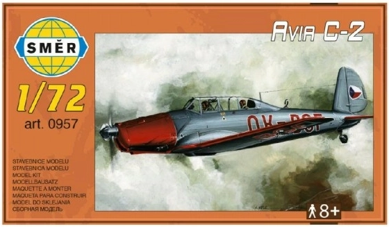 Modèle Avia C-2 1:72 15,2 x 1,18 cm dans une boîte 25 x 14,5 x 4,5 cm