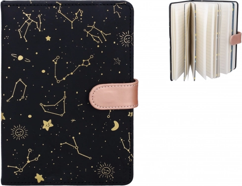 Carnet avec étoiles 13 x 19 cm, 128 feuilles