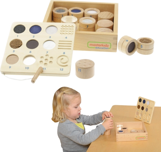 jeu sensoriel tactile matière et texture 12 éléments montessori