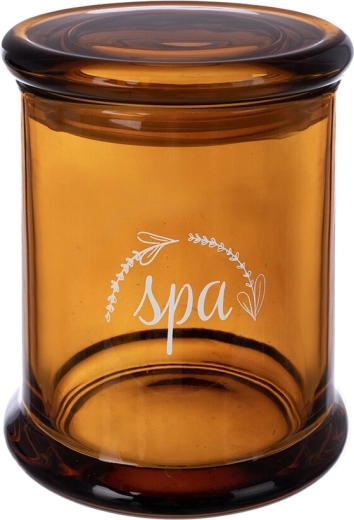 Pot cosmétique SPA en verre ambré 330 ml avec couvercle