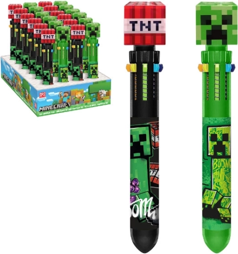 Stylo-bille multicolore Minecraft (10 couleurs)