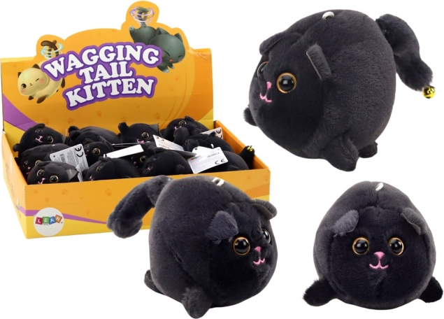 Mascotte Chat en peluche Stretch Jumping Noir