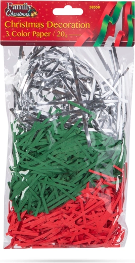 Décoration de Noël en bandes de papier colorées 20 g