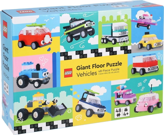 Chronicle Books, puzzle LEGO géant à assembler au sol : moyens de transport, 48 pièces