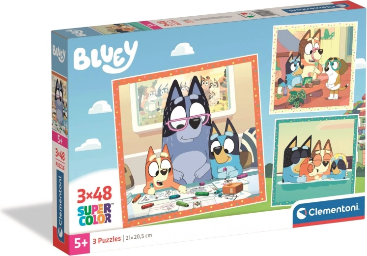 Puzzle BLUEY 3×48 pièces