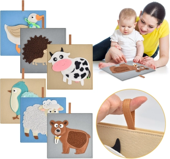 Images sensorielles d’animaux 2Kids Toys – lot de 6 pièces