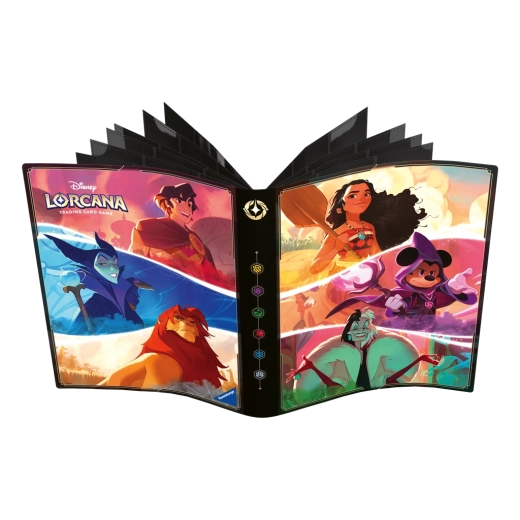 Disney Lorcana album 9 pochettes pour cartes Mickey, Vaiana, Cruella De Vil - 1 pièce
