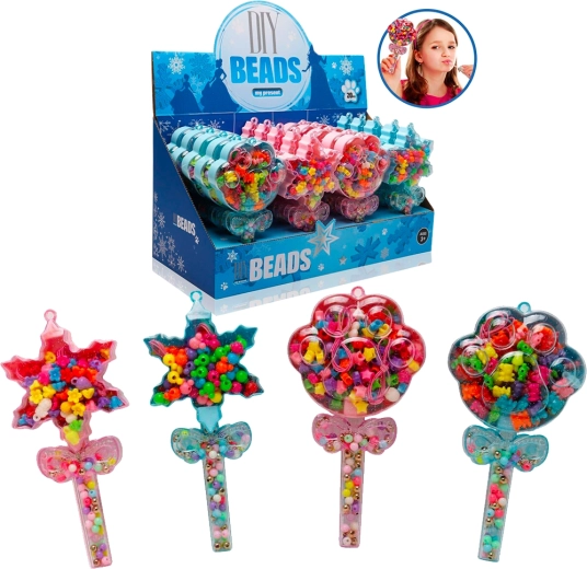 Kit créatif de perles à enfiler en bâton, 4 types