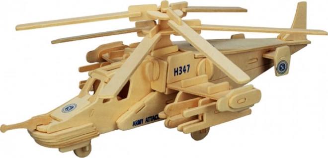 Puzzle 3D en bois hélicoptère