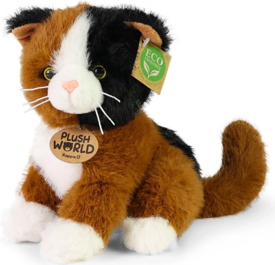 Chat en peluche éco-responsable 20 cm