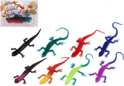 Lézards élastiques changeant de couleur 4pcs