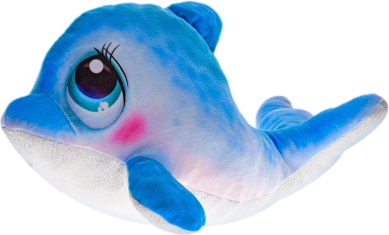 Dauphin en peluche avec ventre scintillant 30 cm