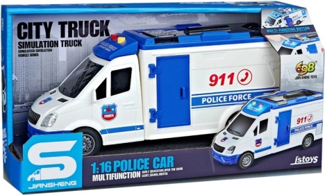 Voiture de police à friction 1:16