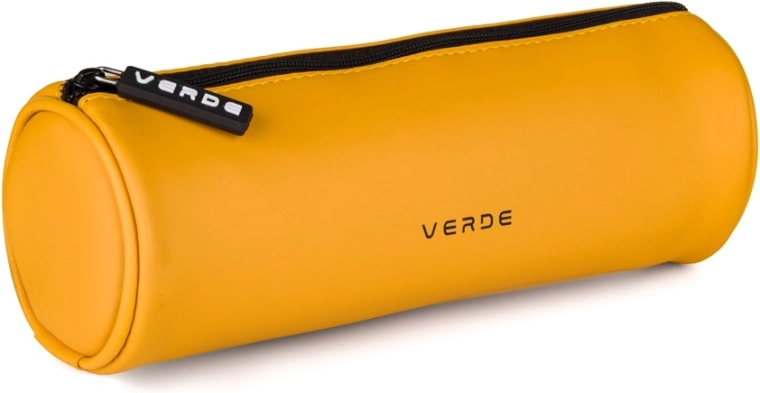 Trousse ronde VERDE couleur moutarde