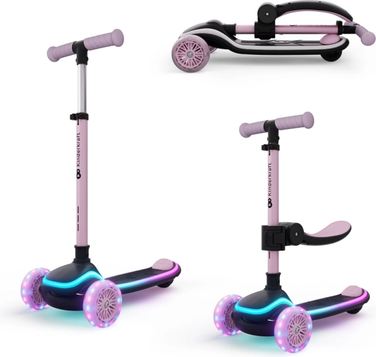 Kinderkraft Raket Up – trottinette et draisienne 2-en-1 rose